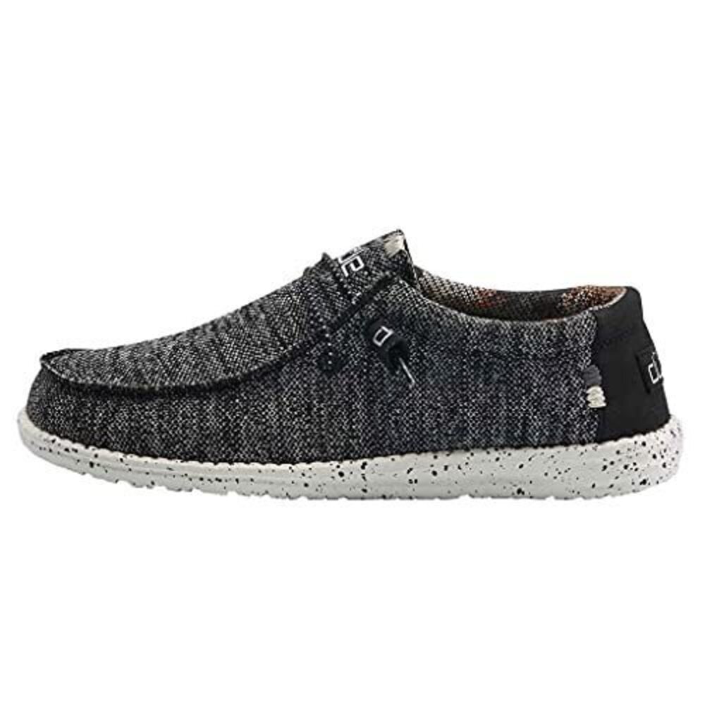 HEYDUDE MEN'S WALLY SOX BLACK WHITE SIZE 12 | MENS SHOES | MEN'S LACE UP LOAFER